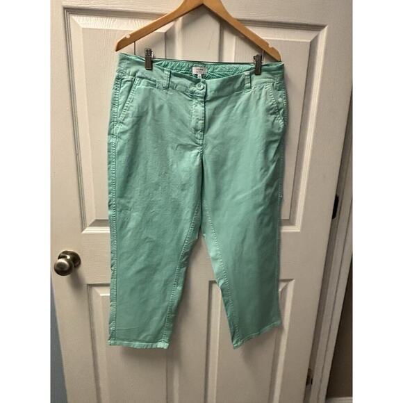 Crown & Ivy Ankle Pants Mint Green Size 12 - Picture 1 of 4
